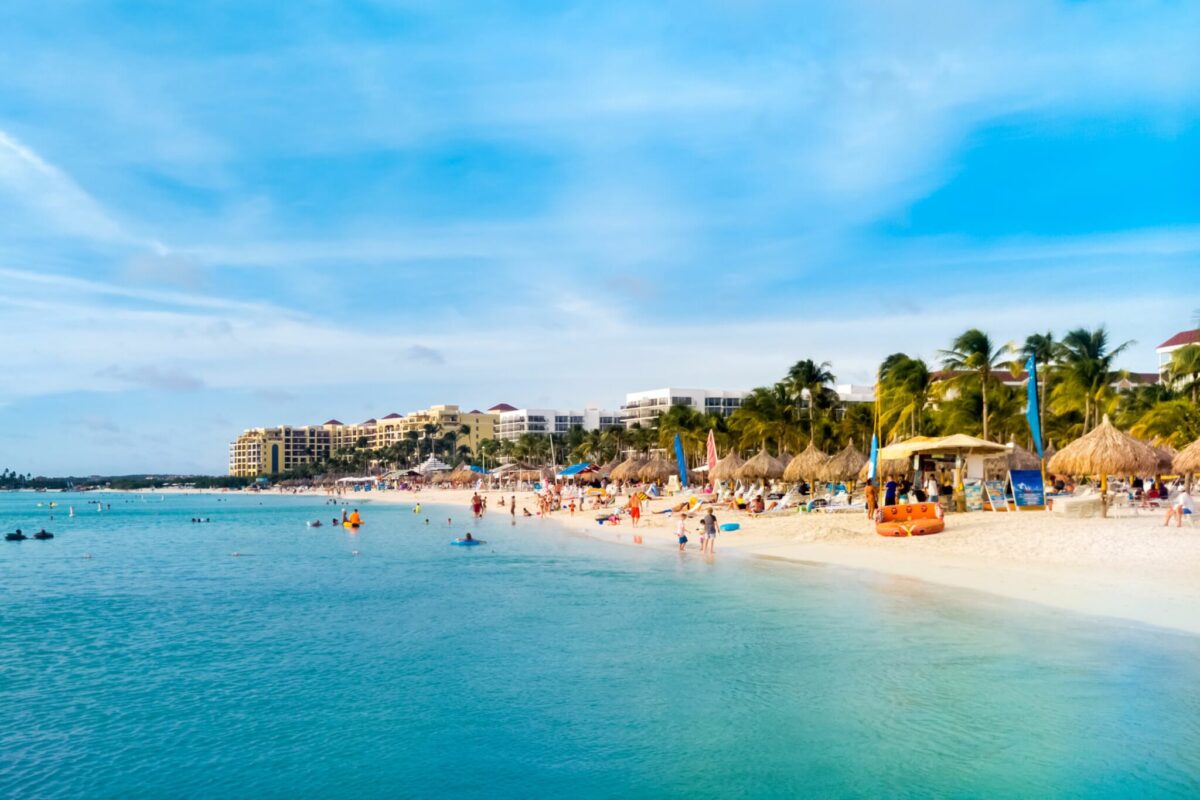 Aruba beach resort in the Caribbean